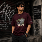 Aura Originals By Auranode Wings Of Fortune Oversized Streetwear T-Shirt For Men