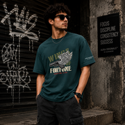 Aura Originals By Auranode Wings Of Fortune Oversized Streetwear T-Shirt For Men