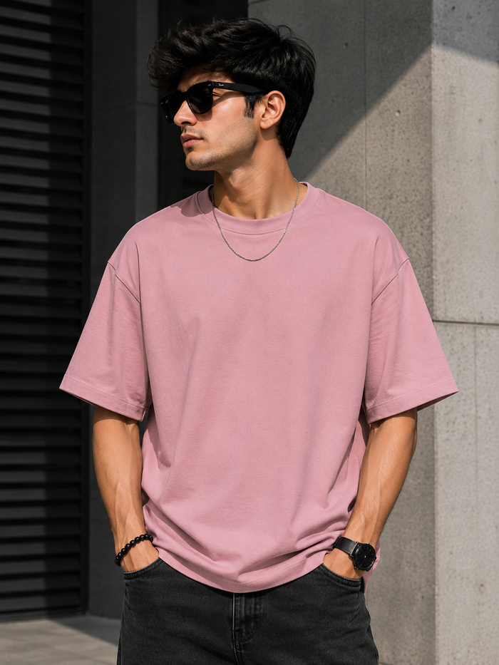AuraNode Premium Black Oversized Streetwear T-Shirt for Men