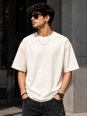 AuraNode Premium Black Oversized Streetwear T-Shirt for Men