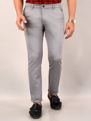Men's Slim Fit Casual Trouser- Light Grey (SIZE- 30,32,34,36)