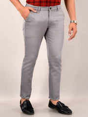 Men's Slim Fit Casual Trouser- Light Grey (SIZE- 30,32,34,36)