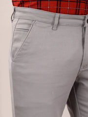 Men's Slim Fit Casual Trouser- Light Grey (SIZE- 30,32,34,36)